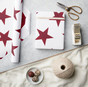 Sternenmuster Golden 7 Geschenkpapier