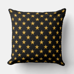 Sternenmuster in Gold Kissen
