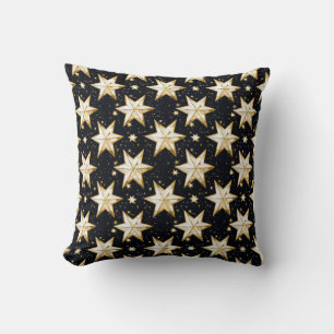 Sternenmuster in Gold Kissen