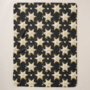 Sternenmuster in Gold Sherpadecke