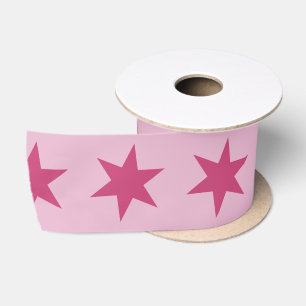 Sternenmuster Trendfarben Lila Rosa Dunkelrot Satinband