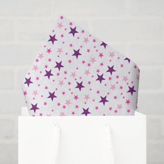Sternenmuster Weiß Seidenpapier (Geschenktüte)