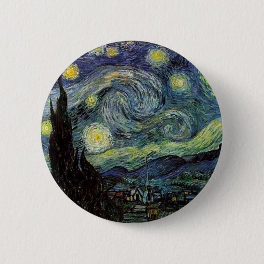 Sternennacht,1889,Vincent van Gogh Button (Vorderseite)
