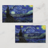 Sternennacht,1889,Vincent van Gogh Visitenkarte (Vorne/Hinten)