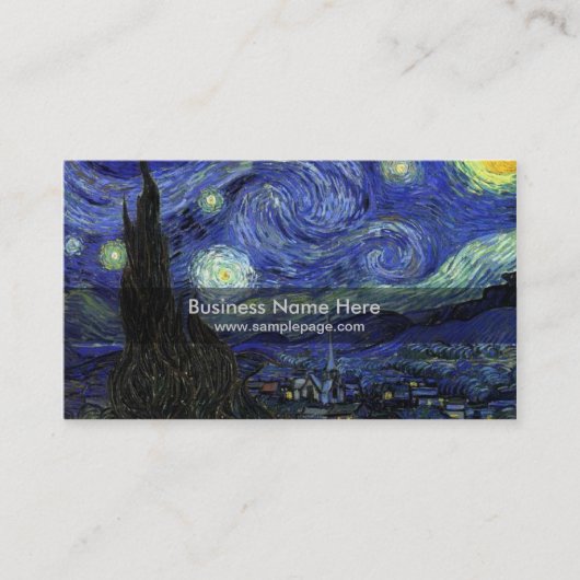 Sternennacht,1889,Vincent van Gogh Visitenkarte (Vorderseite)