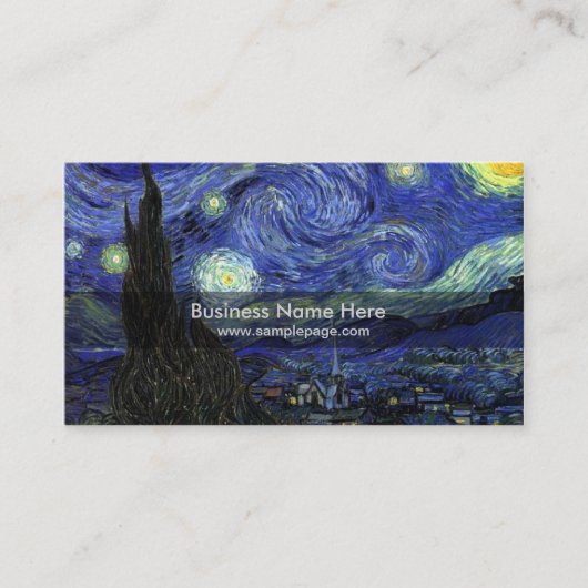 Sternennacht,1889,Vincent van Gogh Visitenkarte (Vorderseite)