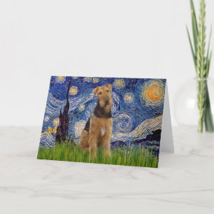 Sternennacht - Airedale Terrier (#1) Karte