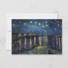 Sternennacht an der Rhone Kunst-Einladung – Van Go Einladung