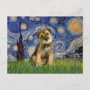Sternennacht - Border Terrier #1 Postkarte
