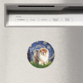 Sternennacht - Chow Chow (cremefarben) Magnet (In Situ (Geschirrspüler))