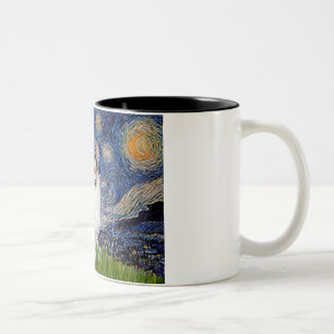 Sternennacht - Dreifarbiger Welsh Corgi 10 Zweifarbige Tasse