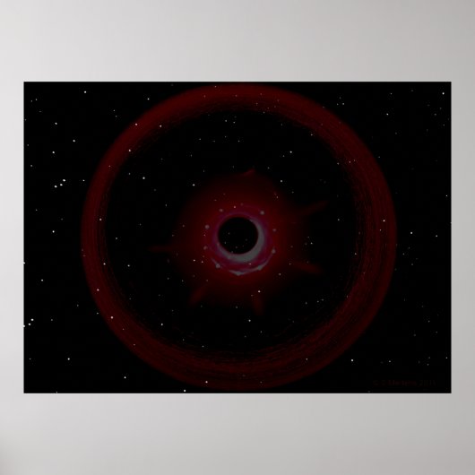Sternennacht durch das Schwarze Loch Poster (Vorne)