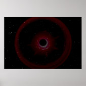 Sternennacht durch das Schwarze Loch Poster (Vorne)