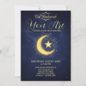 Sternennacht-Eid-Mubarak-Feier-Einladung Einladung (Vorderseite)
