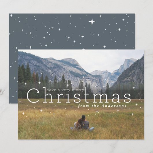 Sternennacht Feiertagskarte (Vorne/Hinten)
