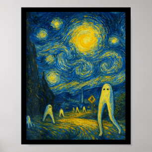 Sternennacht Fresno Nightcrawler Van Gogh Hallowee Poster