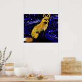 STERNENNACHT FUCHS I | NEUGIERIGER BLICK POSTER (Küche)