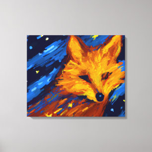 STERNENNACHT FUCHS IV   HIMMELISCHER GEIST   LEINWANDDRUCK