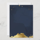 Sternennacht-Galaxie-Hochzeit Einladung (Rückseite)