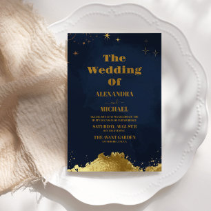 Sternennacht-Galaxie-Hochzeit Einladung