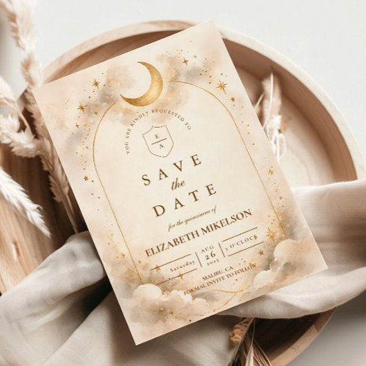 Sternennacht Gold Quinceañera Save The Date
