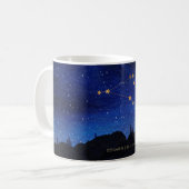 Sternennacht Gold Steinbock Sternbild Kaffeetasse (Vorderseite Links)