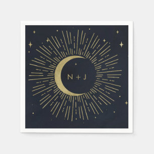 Sternennacht Himmel Sonnenaufgang Mond Hochzeit Serviette