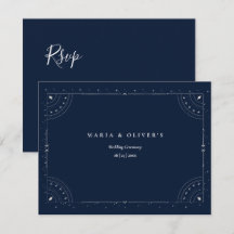Sternennacht Himmelhochzeit Navy Blau Elegant
