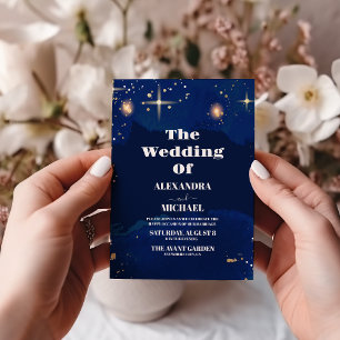Sternennacht Himmelsgalaxie Hochzeit Einladung