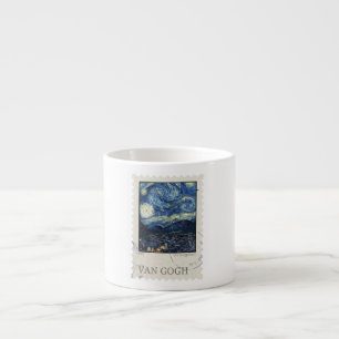 Sternennacht inspirierter Kunstbecher Espressotasse