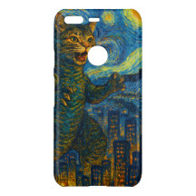 Sternennacht-Kaiju-Catzilla-Katze-Handyhülle