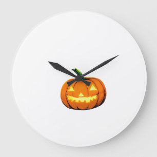 Sternennacht Kürbis Halloween Van Gogh Thanksgivi Große Wanduhr