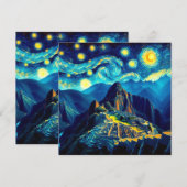 Sternennacht Machu Picchu Peru Einladung (Vorne/Hinten)
