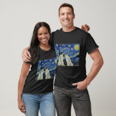 Sternennacht Möpse T-Shirt (Unisex)