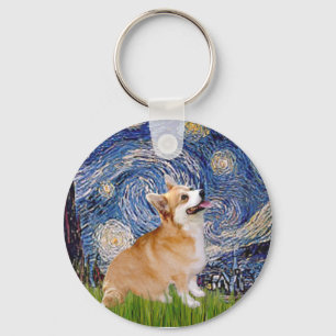 Sternennacht - Pembroke Welsh Corgi 7b Schlüsselanhänger