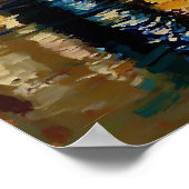 Sternennacht Rhone nach Van Gogh Poster (Ecke)