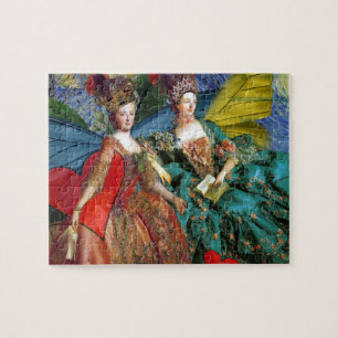 Sternennacht Rokoko-Jungfrauen Schmetterlingsflüge Puzzle