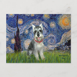 Sternennacht - Schnauzer #8 Postkarte