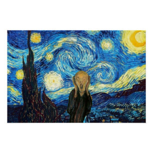 Sternennacht-Schrei.Glossy Poster