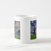 Sternennacht - schwarze Perserkatze Kaffeetasse (Mittel)