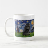 Sternennacht - schwarze Perserkatze Kaffeetasse (Links)
