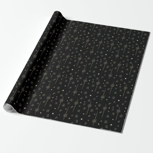 Sternennacht Stern Himmelskörper Geschenkpapier (Ungerollt)