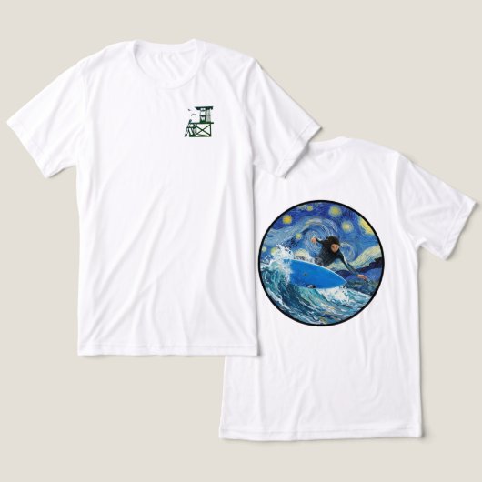 Sternennacht Surfer Tri-Blend Shirt (Design vorne & hinten)