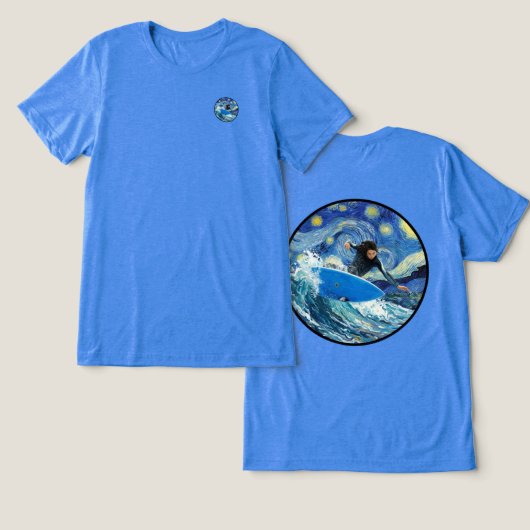 Sternennacht Tri-Blend shirt (Design Vorderseite & Rückseite)