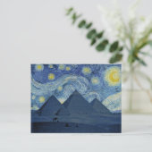 Sternennacht über den Pyramiden Postkarte (Stehend Vorderseite)