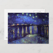 Sternennacht über der Rhone 1890 Postkarte (Vorne/Hinten)