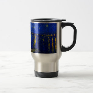 Sternennacht über der Rhone Kaffeereise-Mug 2 Reisebecher