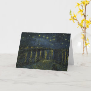 Sternennacht über der Rhône, Ölgemälde Van Gogh Karte