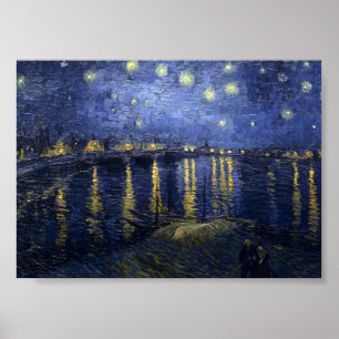 Sternennacht über der Rhone Poster