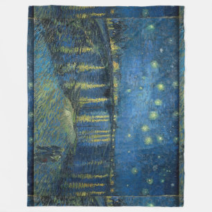 Sternennacht über der Rhone Vincent van Gogh Fleecedecke